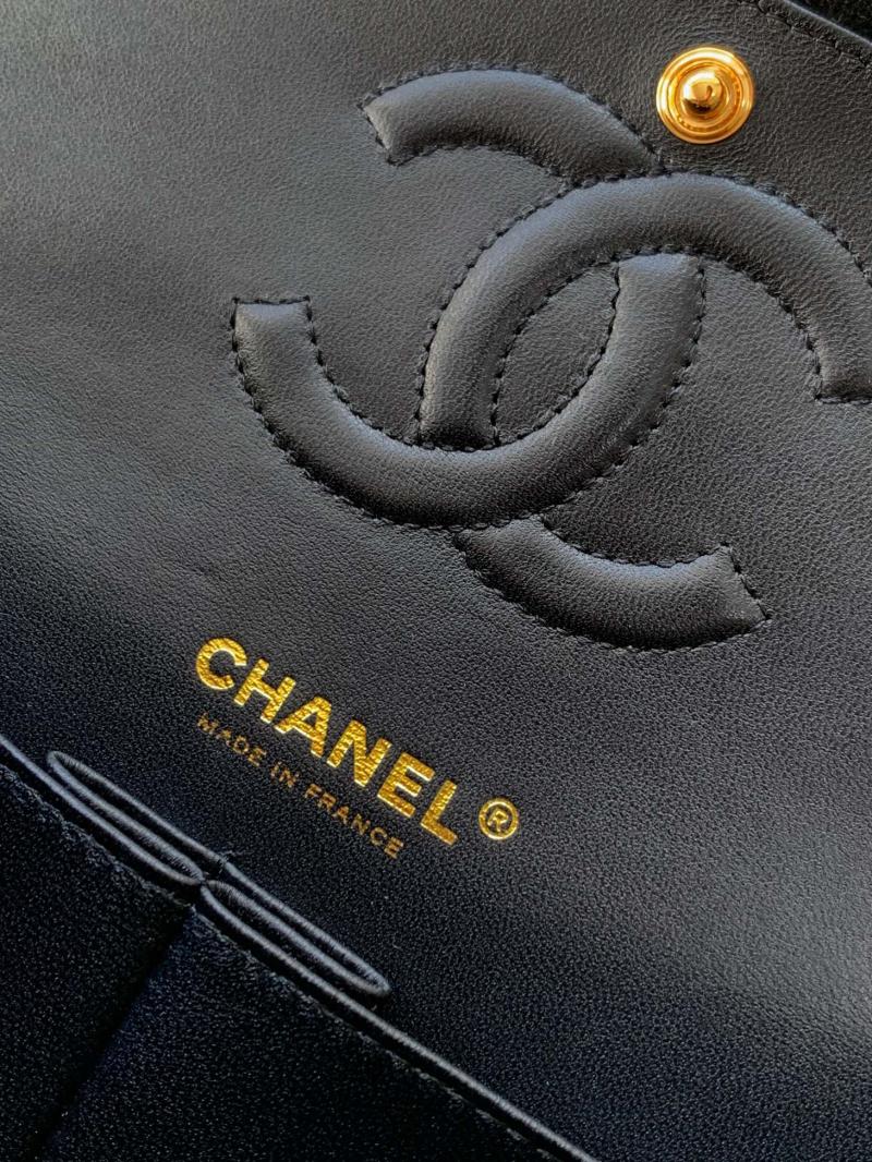 Medium Chanel Suede Flap Bag A01112 Black