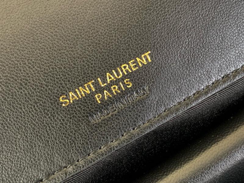 Saint Laurent Lambskin Loulou Medium Bag Black 801439