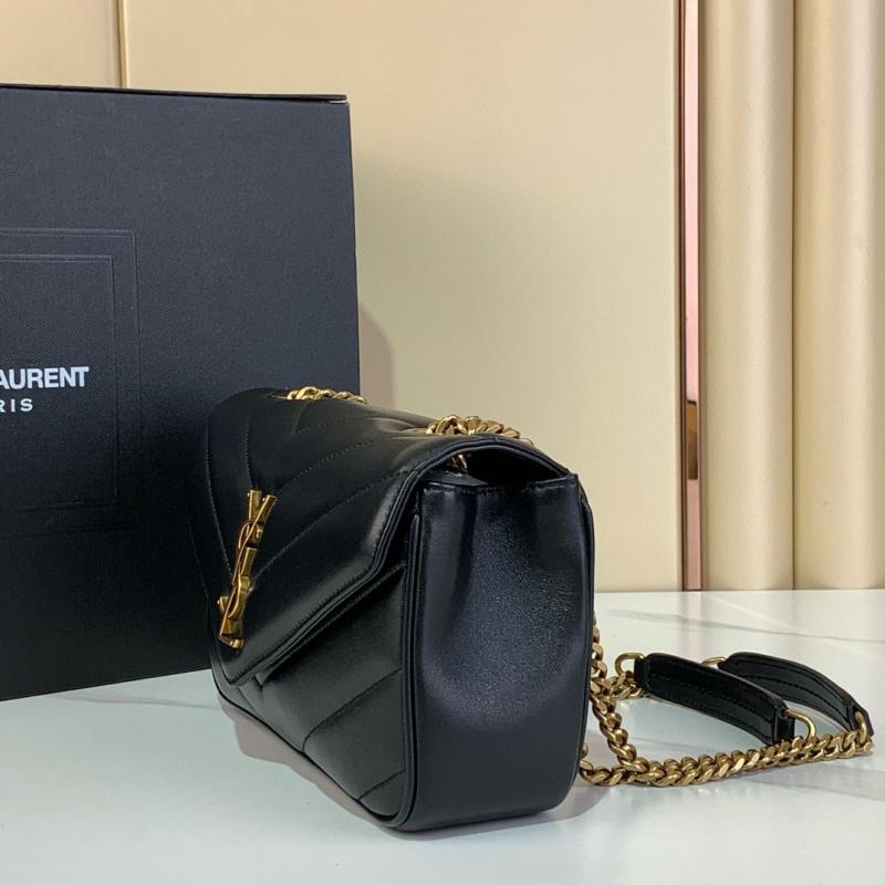 Saint Laurent Lambskin Loulou Small Bag Black 801437