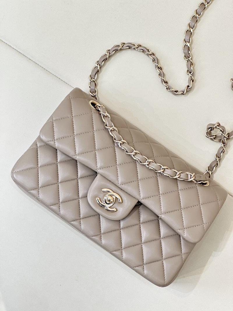 Small Chanel Lambskin Flap Bag A01117 Light Grey