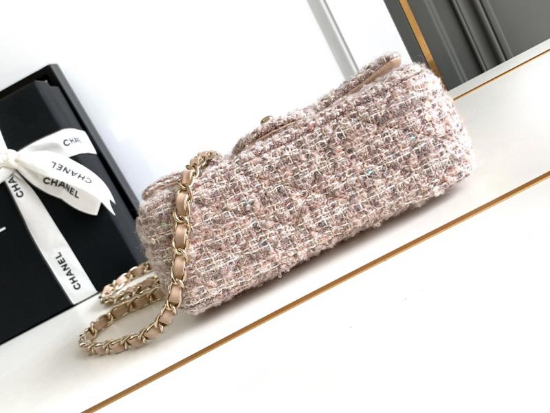 Small Chanel Tweed Flap Bag A01116 Light Pink