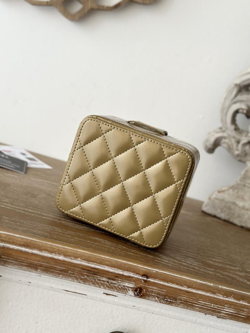 Small Chanel Vintage Vanity Case AS2227 Gold