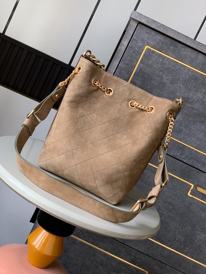 Chanel Calfskin Bucket Bag Camel AS02141