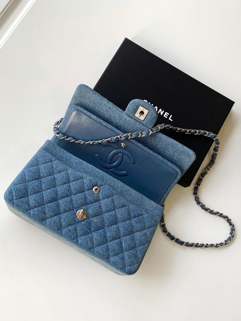 Medium Chanel Denim Flap Bag Blue AS1112