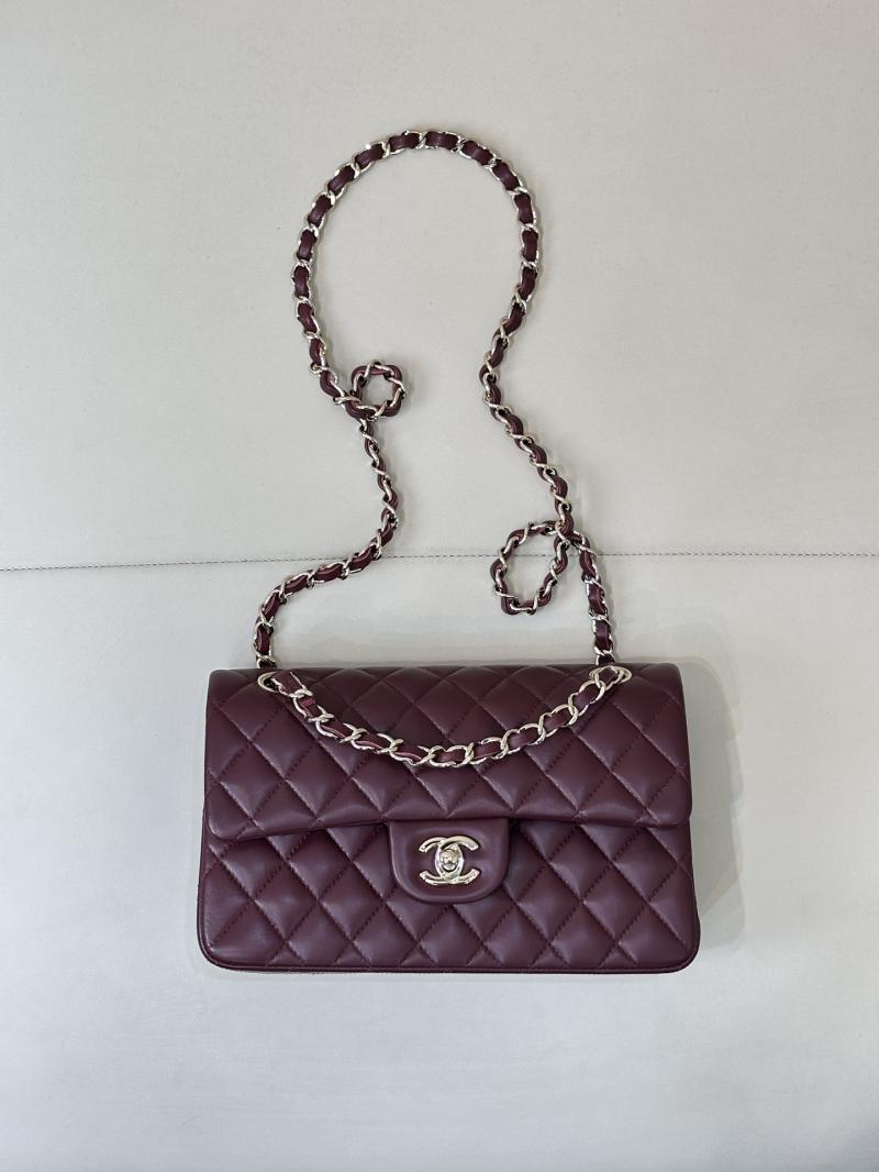 Small Chanel Lambskin Flap Bag A01117 Burgundy