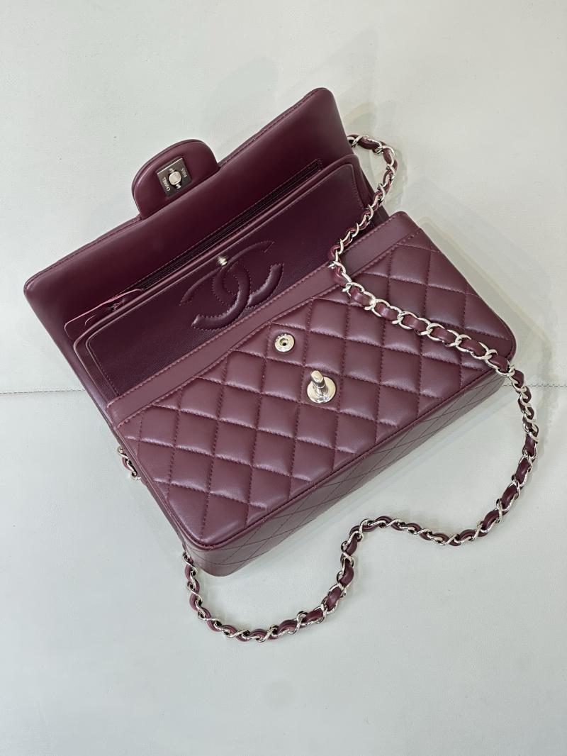 Small Chanel Lambskin Flap Bag A01117 Burgundy