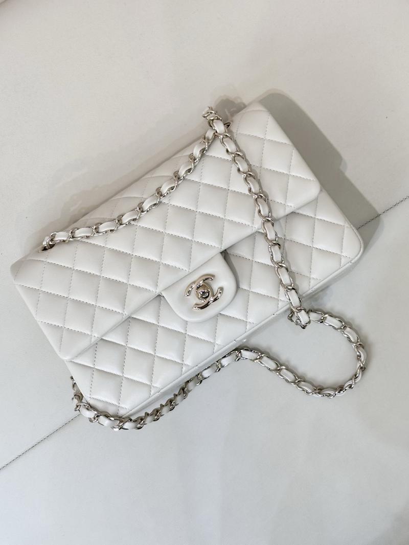 Small Chanel Lambskin Flap Bag A01117 Cream